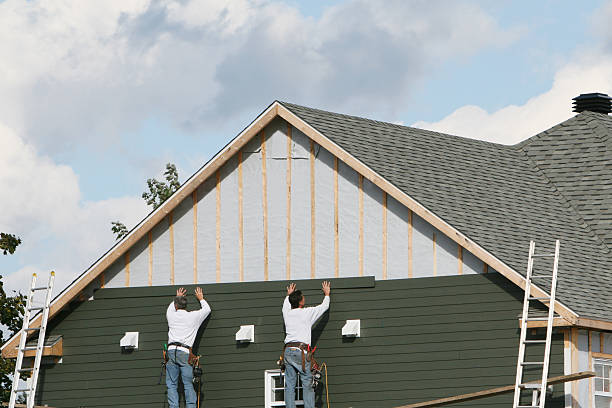 Professional Siding technician working in Holder, FL